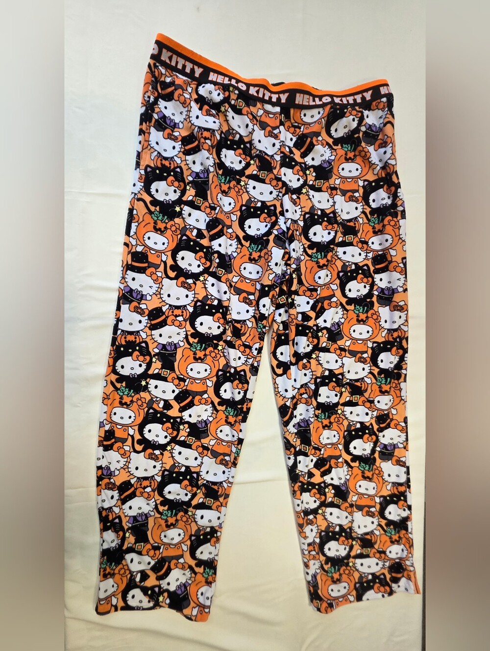 Hello Kitty Sanrio Halloween Fleece Pajama Pants Size L 12-14